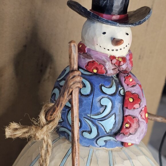 VTG‎ Jim Shore Heartwood Creek "Chilly Dog" Snowman Figurine Winter Decor 2007 - Picture 9 of 13
